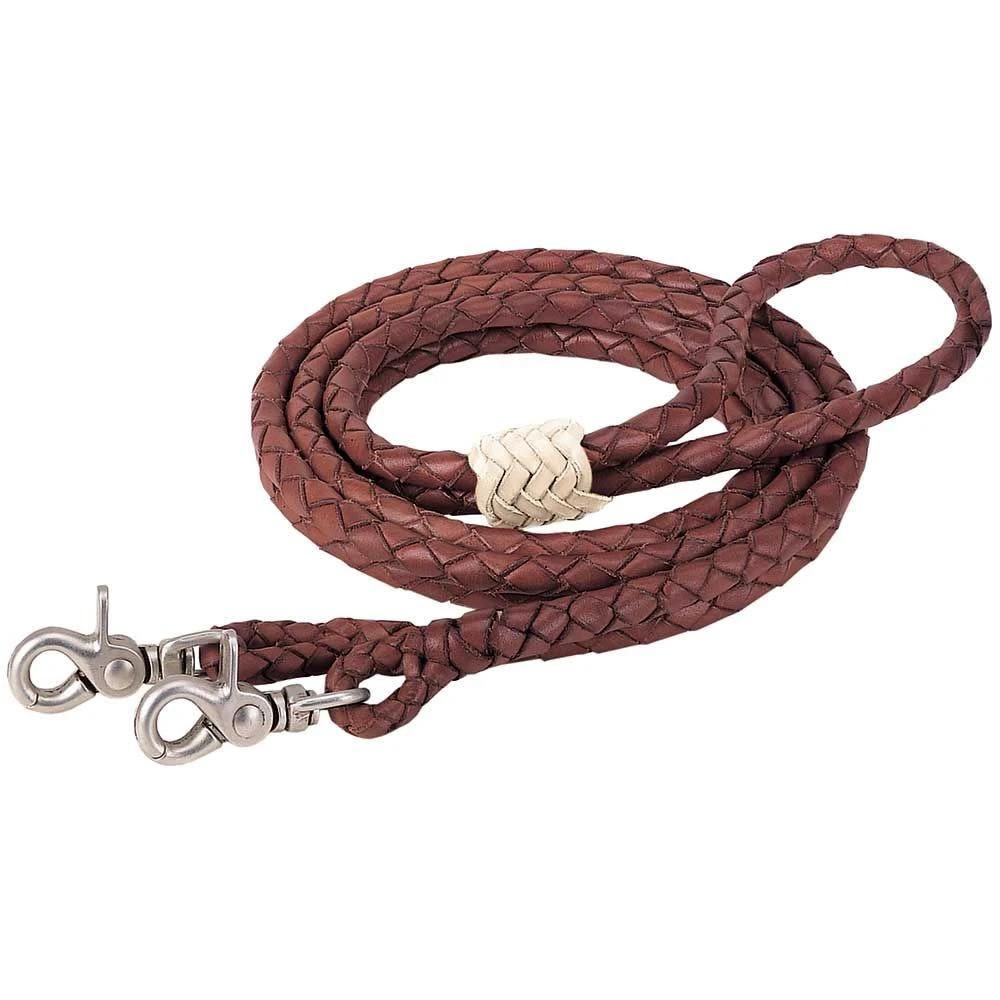 Weaver Leather Weaver Round Braided Latigo Roper Rein 3 Weaver Leather Weaver Round Braided Latigo Roper Rein