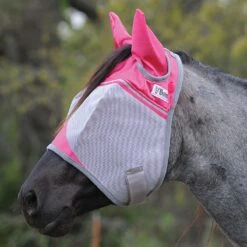 Cashel Crusader Standard Pink Fly Mask With Ears