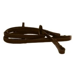 Rambo Micklem Competition Rubber Reins -Ovation Store 204378 darkhavana 2