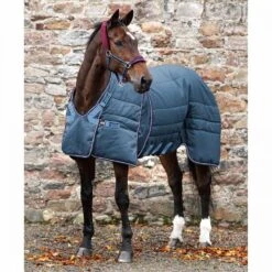 Rambo Optimo Medium Weight Stable Blanket -Ovation Store 205352 navyburgundy 10