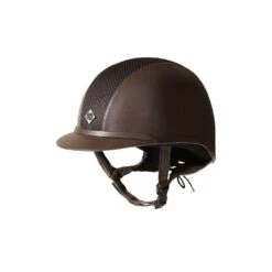 Charles Owen AYR8 Plus Leather Look Helmet -Ovation Store 206748 brown 28