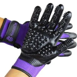 HandsOn Grooming Gloves -Ovation Store 206951 purple 3