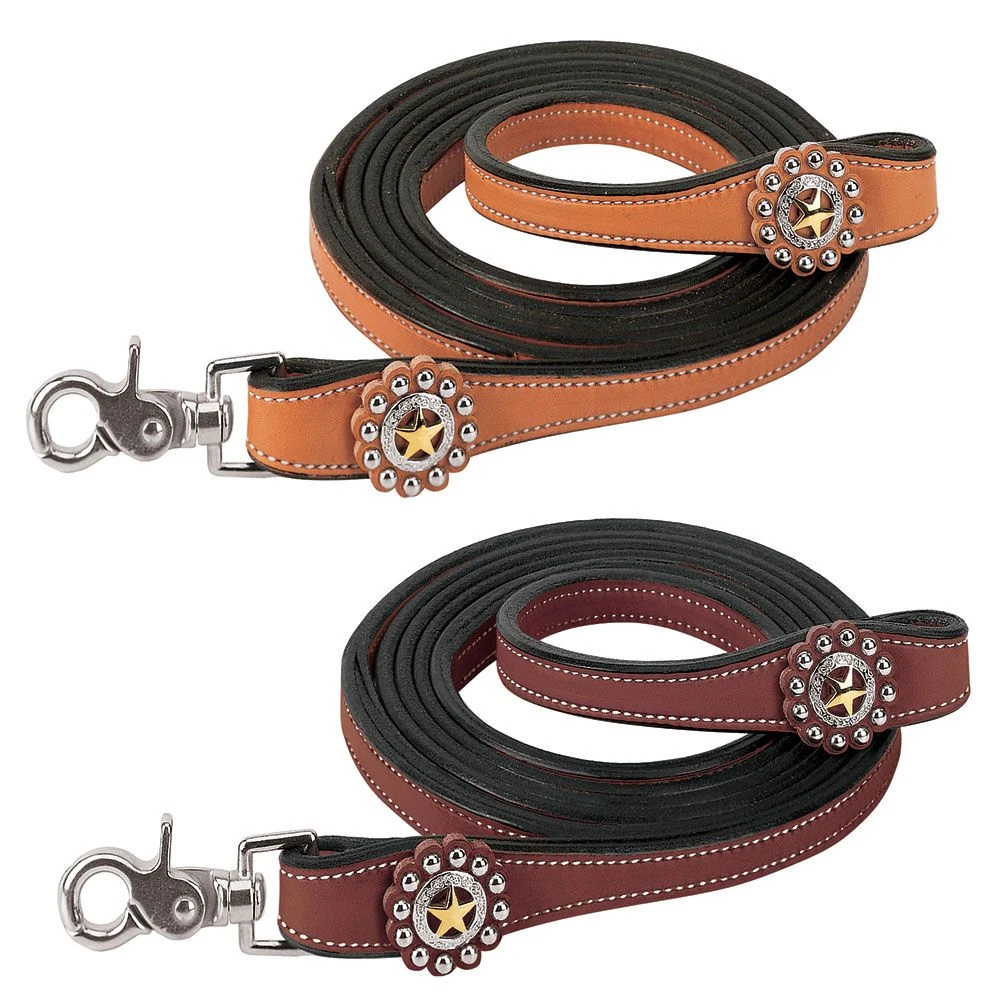 Weaver Leather Weaver Texas Star Collection Roper Reins 3 Weaver Leather Weaver Texas Star Collection Roper Reins