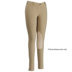 TuffRider Cotton LowRise Wide Waistband Knee Patch -Ovation Store 6210281 lighttan 1