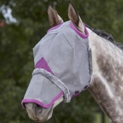 Weatherbeeta ComFiTec Durable Mesh Mask With Nose -Ovation Store NS1003150 greypurple 1