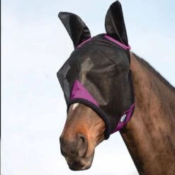 Weatherbeeta ComFiTec Durable Mesh Fly Mask With Ears -Ovation Store NS1003155 purple 2