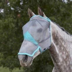 Weatherbeeta Fine Mesh Mask With Nose -Ovation Store NS1003157 greyturquoise 1