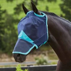 Weatherbeeta Fine Mesh Mask With Nose -Ovation Store NS1003157 navyturquoise 3