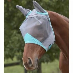 Weatherbeeta Fine Mesh Mask With Ears -Ovation Store NS1003159 greyturquoise 1