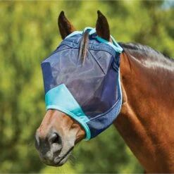 Weatherbeeta ComFiTec Deluxe Fine Mesh Mask -Ovation Store NS1006938 navyturquoise 5