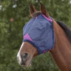 Weatherbeeta ComfiTec Deluxe Durable Fly Mask -Ovation Store NS1009428 navypurple 3