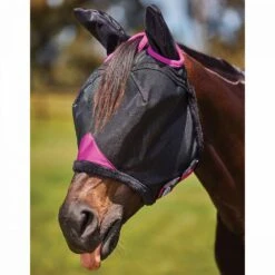 Weatherbeeta ComFiTec Deluxe Durable Mesh Fly Mask With Ears -Ovation Store NS1009429 blackpurple 4