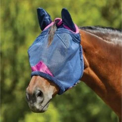 Weatherbeeta ComFiTec Deluxe Durable Mesh Fly Mask With Ears -Ovation Store NS10094290 navypurple 5