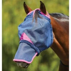 Weatherbeeta ComFiTec Deluxe Durable Mesh Mask With Nose -Ovation Store NS100943 navypurple 6