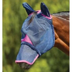 Weatherbeeta ComfiTec Deluxe Durable Mesh Mask With Ears & Nose -Ovation Store NS1009431 navypurple 1