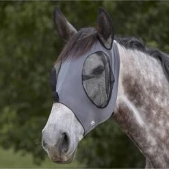 Weatherbeeta Stretch Bug Eye Saver Fly Mask With Zipper -Ovation Store NS1009573 greyblack 6