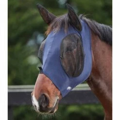 Weatherbeeta Stretch Bug Eye Saver Fly Mask With Zipper -Ovation Store NS1009573 navyblack 6