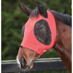 Weatherbeeta Stretch Bug Eye Saver Fly Mask With Zipper -Ovation Store NS1009573 redblack 5