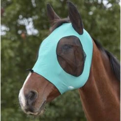 Weatherbeeta Stretch Bug Eye Saver Fly Mask With Zipper -Ovation Store NS1009573 turquoiseblack 4