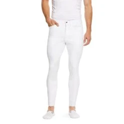 Ariat Men's Tri Factor Grip Knee Patch Breech -Ovation Store NS129041 white 7