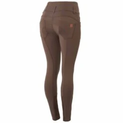 Horze Tara Womens High Waist Silicone Knee Grip Breeches -Ovation Store NS36092 chocolatebrown1 3