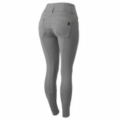 Horze Tara Womens High Waist Silicone Knee Grip Breeches -Ovation Store NS36092 greysteel1 3