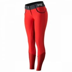 Horze Nordic Womens Performance Silicone Full Seat Breeches -Ovation Store NS36234 red1 2