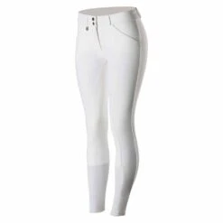Horze Grand Prix Womens Classic Full Seat Breeches -Ovation Store NS36271 frontwhite