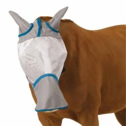 Ovation Super Fly Long Nose Fly Mask -Ovation Store NS469301 greyteal 1