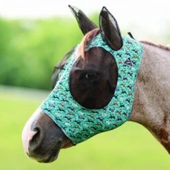 Professional's Choice Professionals Choice Comfort Fit Fly Mask With Forelock Hole -Ovation Store NSCFM pony tracks v2 3