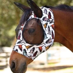 Professional's Choice Professionals Choice Comfort Fit Fly Mask With Forelock Hole -Ovation Store NSCFM steerhead 2