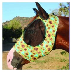 Professional's Choice Professionals Choice Comfort Fit Fly Mask With Forelock Hole -Ovation Store NSCFM sunflower 2