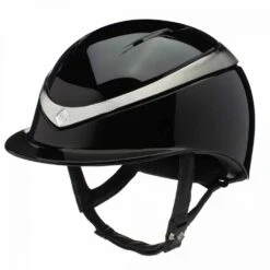 Charles Owen Halo Helmet -Ovation Store NSHALONM black gloss platinum front 9