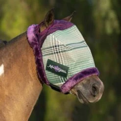 Kensington Mini Fly Mask With Fleece Trim -Ovation Store NSKFM200 imperial jade 2