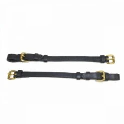 Nunn Finer Bridle Cheek Pieces -Ovation Store NSNF525 black brass 1