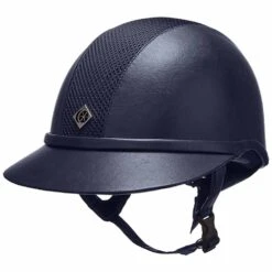 Charles Owen SP8 Plus Leather Look Helmet -Ovation Store NSNLLSP8PLU navy 6
