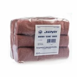 Jorvet Brown Cling Gauze 3in 12 Count